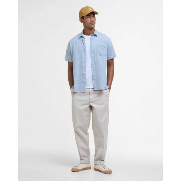 Barbour Nelson Shorts Sleeve Shirt in Lead