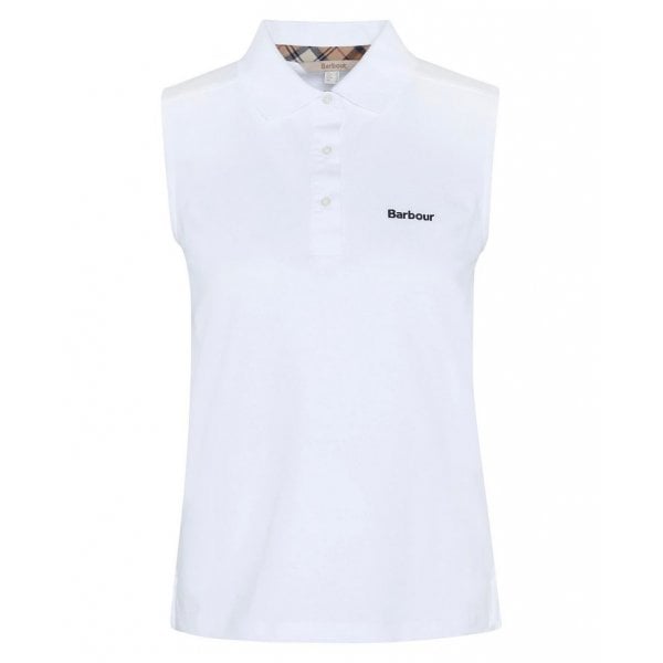 Bowford Sleeveless Polo Top in White