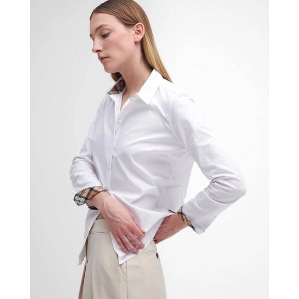 Derwent Shirt in White/Hessian Tartan