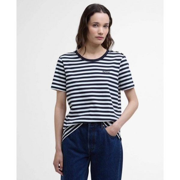 Ferryside Stripped T-shirt in Navy