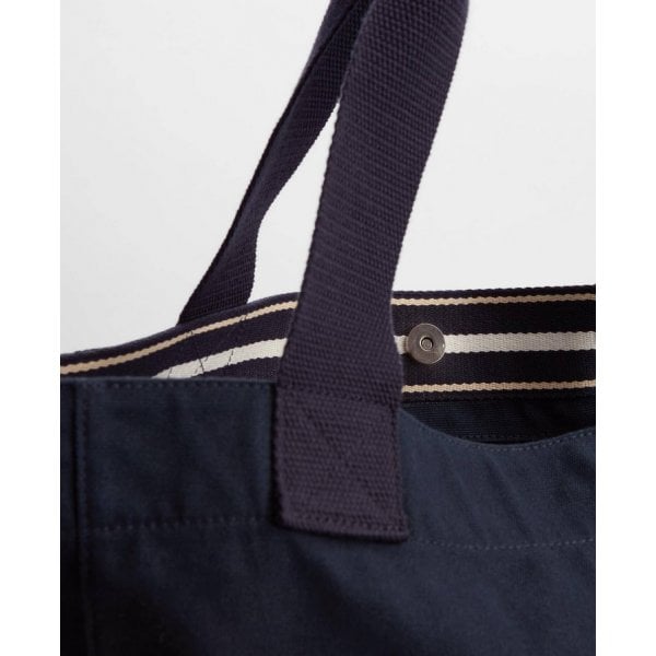 Logo Holiday Tote Bag in Navy