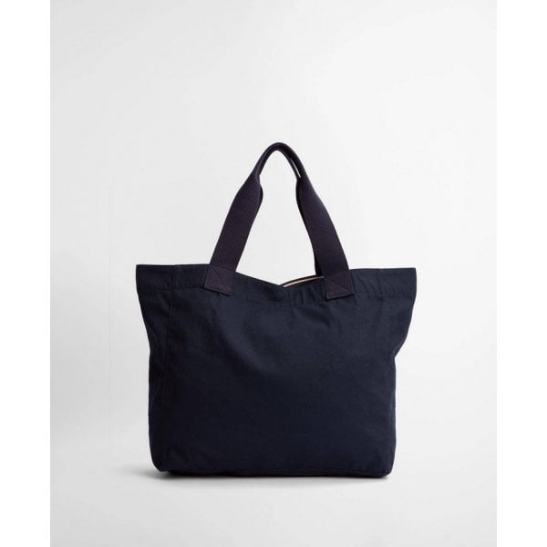 Logo Holiday Tote Bag in Navy