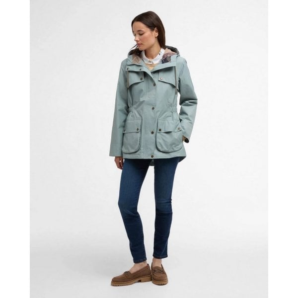 Maple Waterproof Jacket in Blue Sage/Gardenia