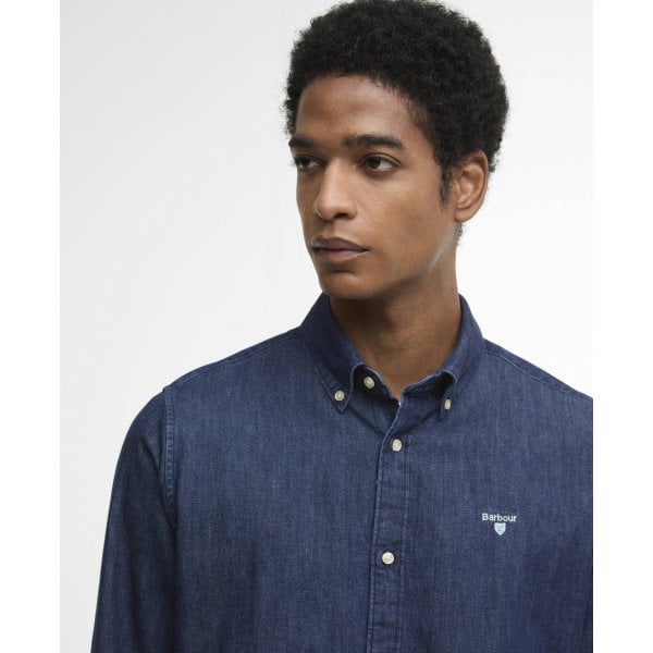 Mens Crest Shirt in Indigo