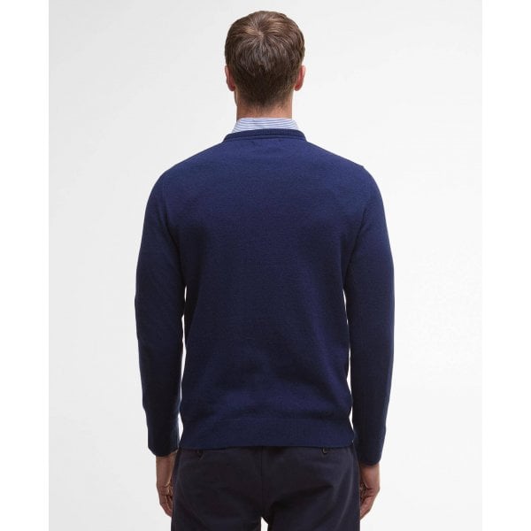 Mens Essential Lambswool Crew in Atlantic