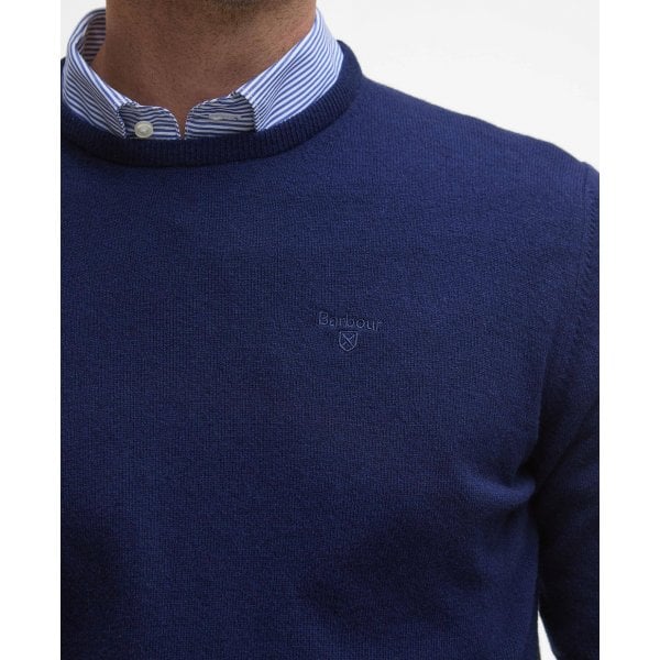 Mens Essential Lambswool Crew in Atlantic