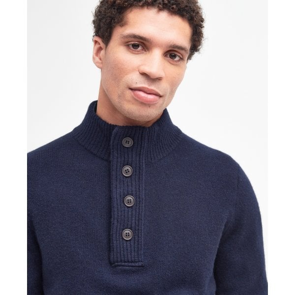 Mens Essential Patch Half Zip in Navy