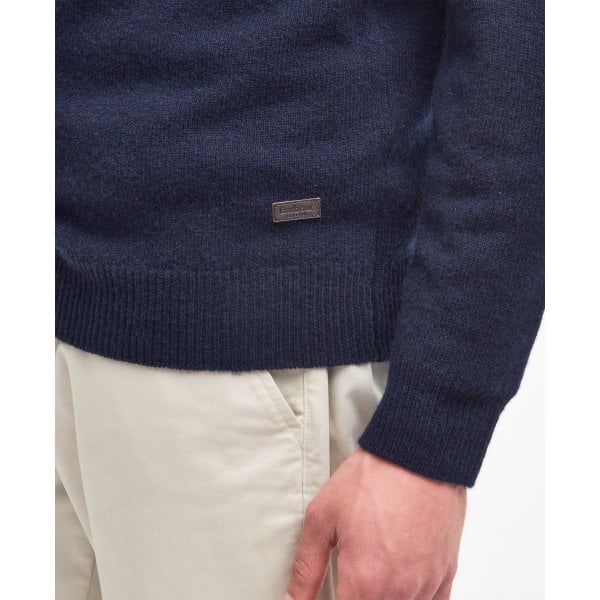 Mens Essential Patch Half Zip in Navy