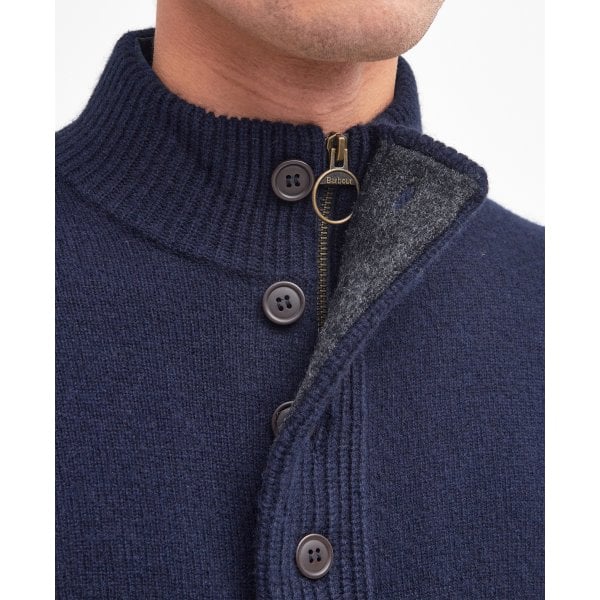 Mens Essential Patch Half Zip in Navy