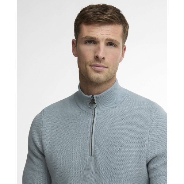 Mens Honeycomb Half Zip in Slate