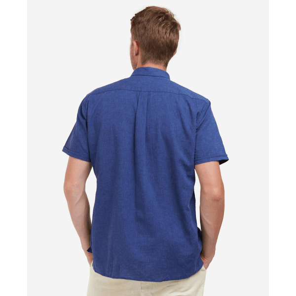 Mens Nelson Short Sleeved Summer Shirt in Indigo
