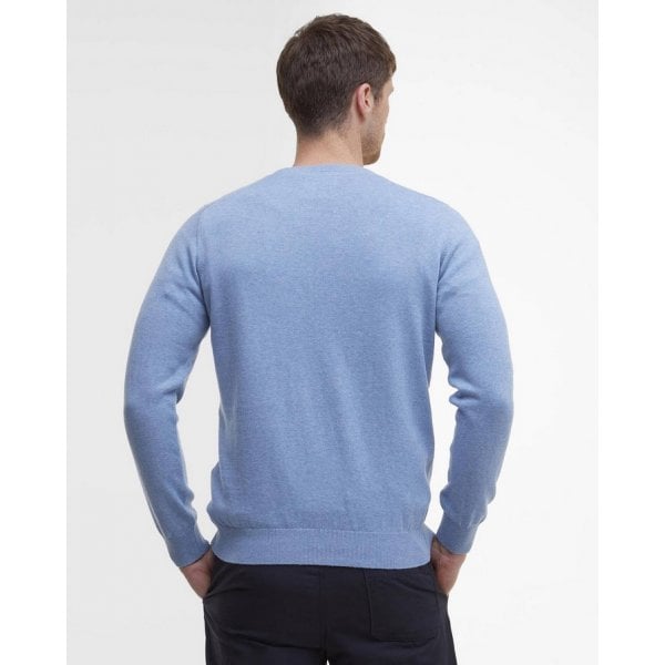 Mens Pima Crew in Dark Chambray