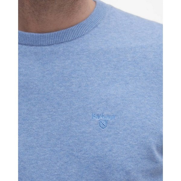 Mens Pima Crew in Dark Chambray