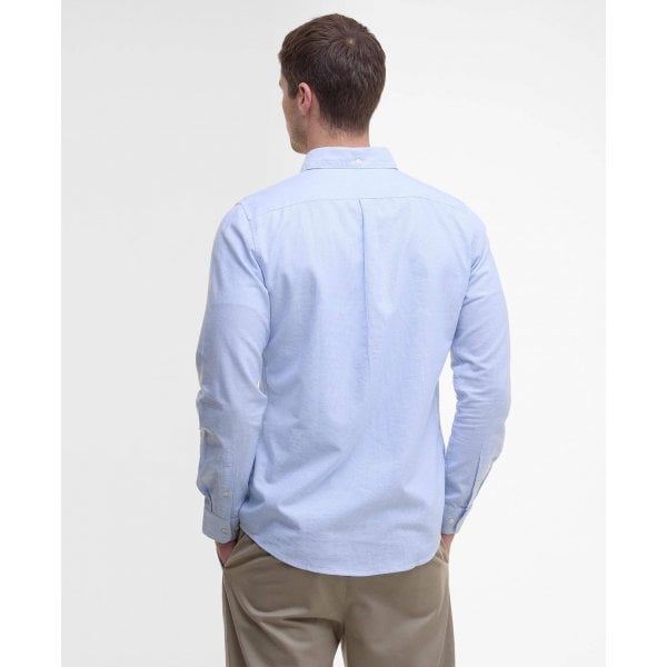 Mens Stripe Oxford Shirt in Sky Blue