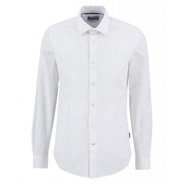 Mens Throckley Oxford Tailored Shirt in White