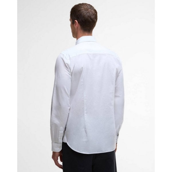 Mens Throckley Oxford Tailored Shirt in White