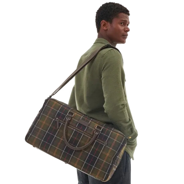 Tartan & Leather Holdall in Classic Tartan