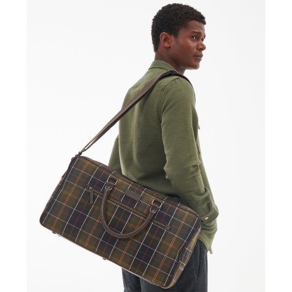 Tartan & Leather Holdall in Classic Tartan