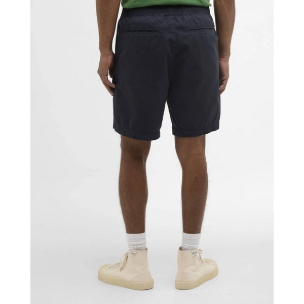 Washed Oxford Relaxed Shorts in navy