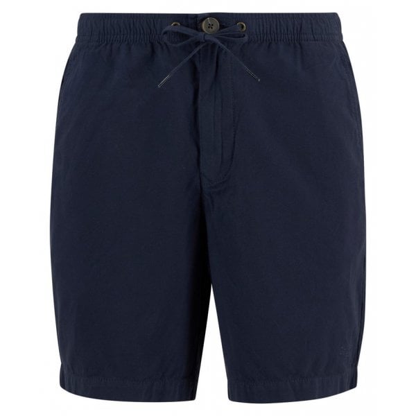Washed Oxford Relaxed Shorts in navy