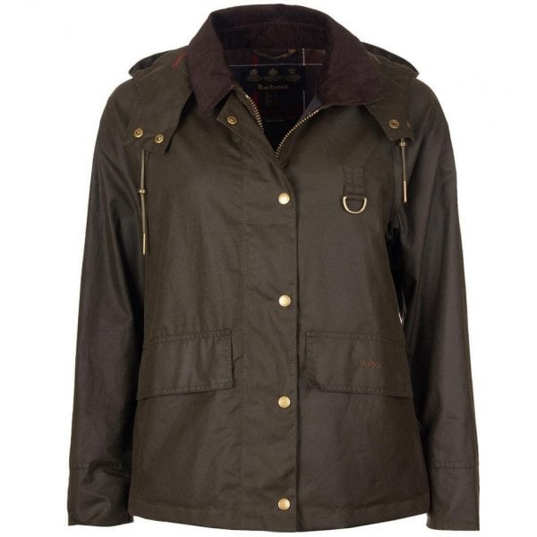 Womens Avon Wax Jacket in Olive