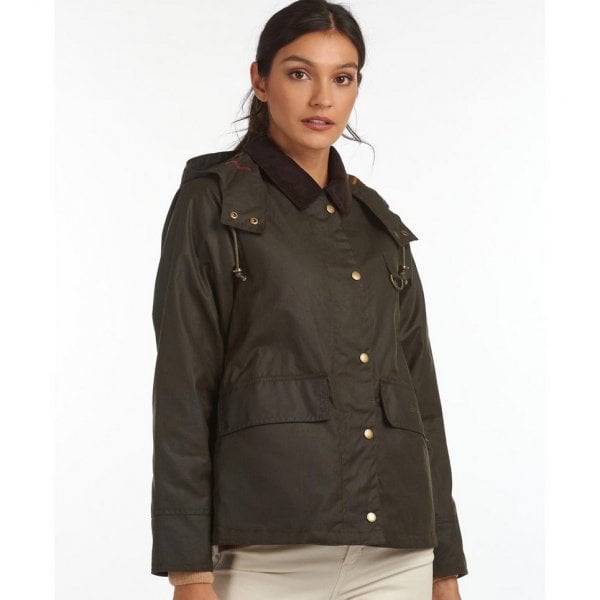 Womens Avon Wax Jacket in Olive
