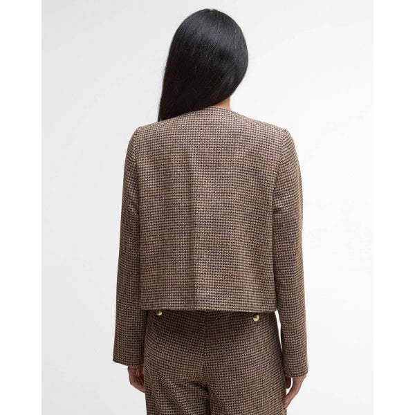Womens Corina Jacket in Brown/Orange Check