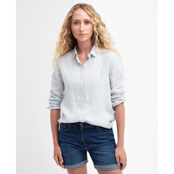 Womens Marine Shirt in Chambray Stripe