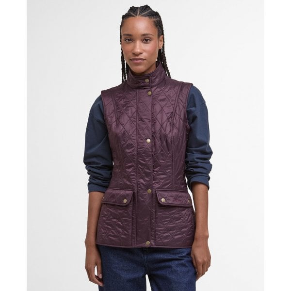 Womens Wray Gilet In Black Cherry