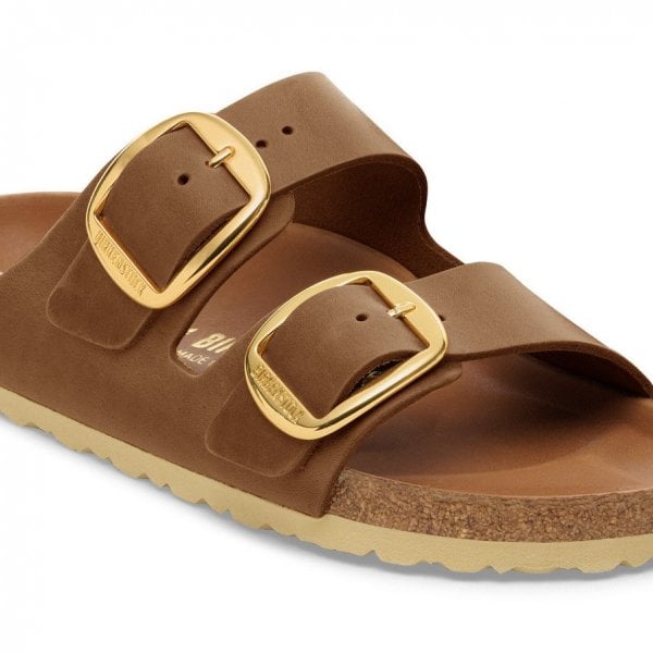 Unisex Arizona Big Buckle Oiled Leather in Cognac