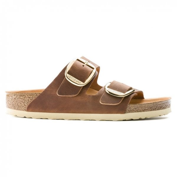Unisex Arizona Big Buckle Oiled Leather in Cognac