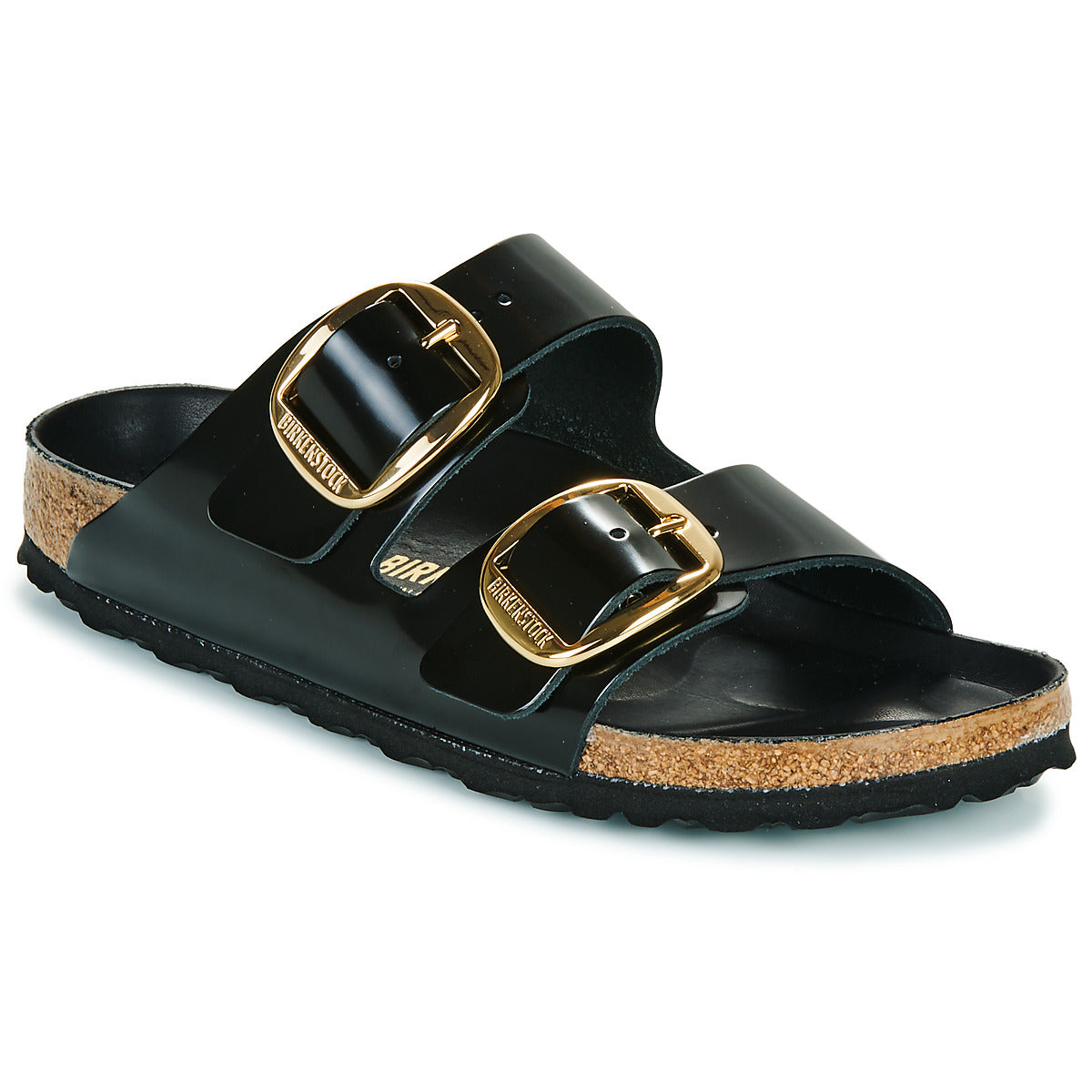 Unisex Arizona Big Buckle in High Shine Black Narrow Fit