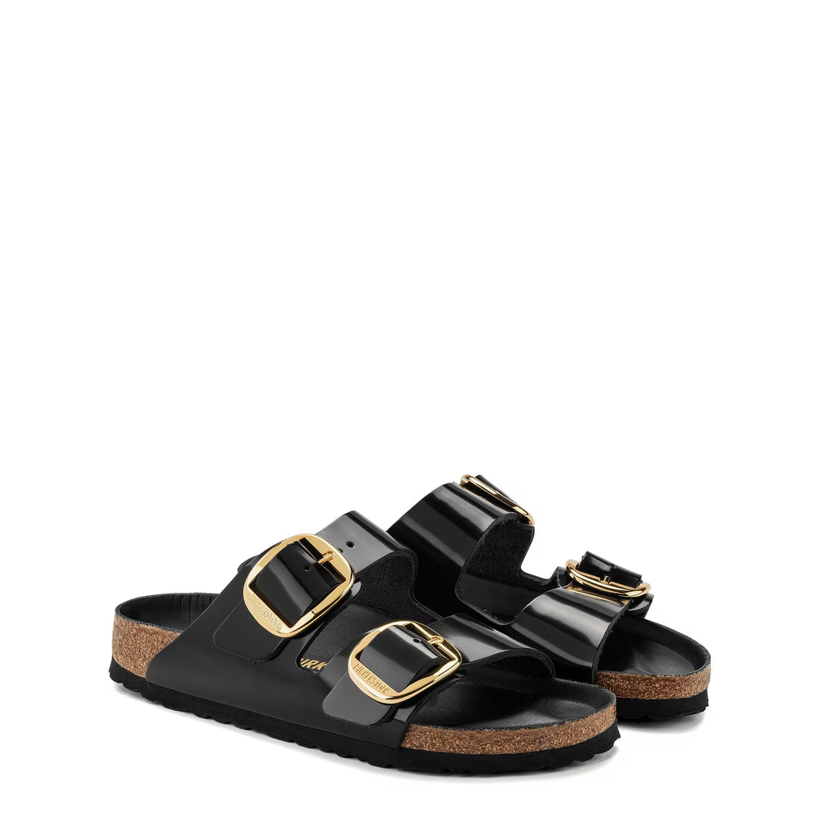 Unisex Arizona Big Buckle in High Shine Black Narrow Fit