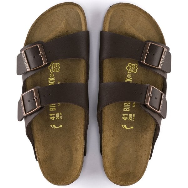 Unisex Arizona Birko Flor Regular Fit Sandal in Dark Brown 51701