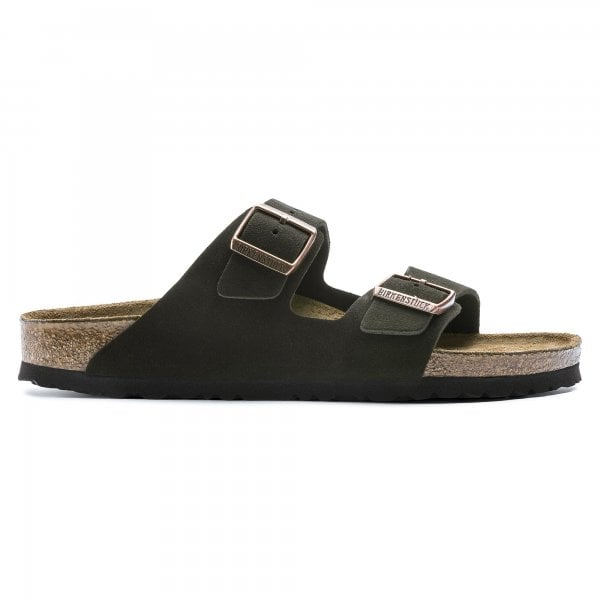 Unisex Arizona Narrow Soft Footbed Suede Sandal in Mocca