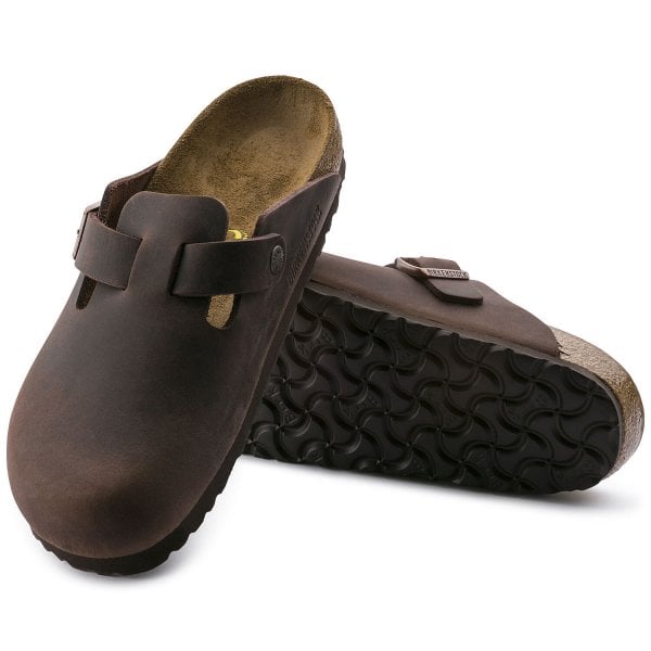 Unisex Boston Leather Clog in Habana Reg Fit