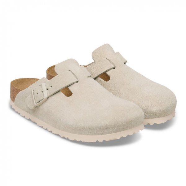 Unisex Boston Suede Leather in Oyster Regular Fit