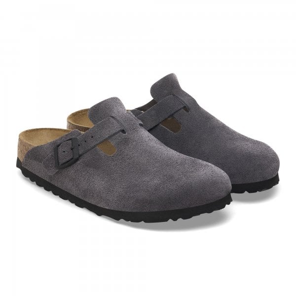 Unisex Boston Velvet Grey Suede Narrow Fit