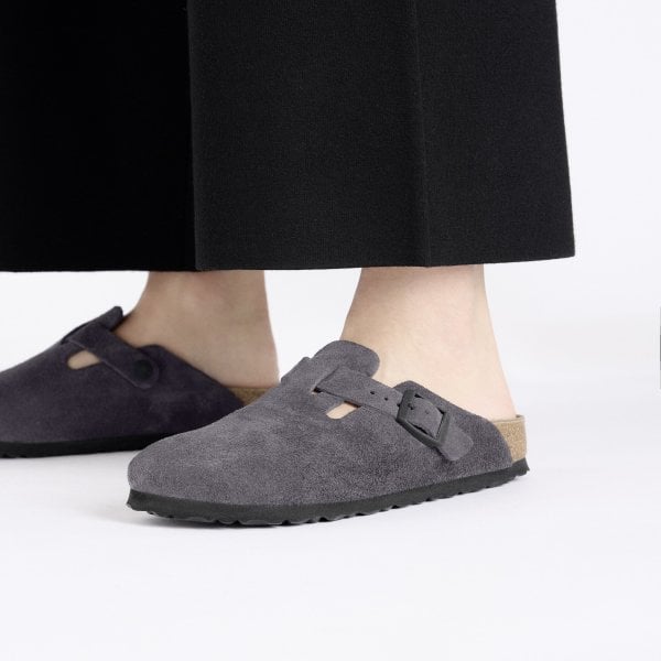 Unisex Boston in Velvet Grey Suede Regular Fit
