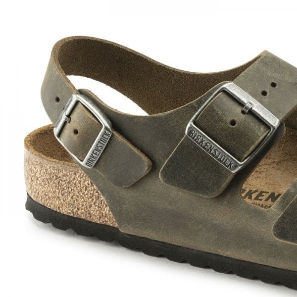 Unisex Milano Oiled Leather in Faded Khaki
