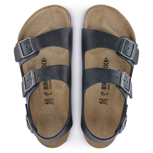 Unisex Milano Oiled Leather in Insignia Blue Reg