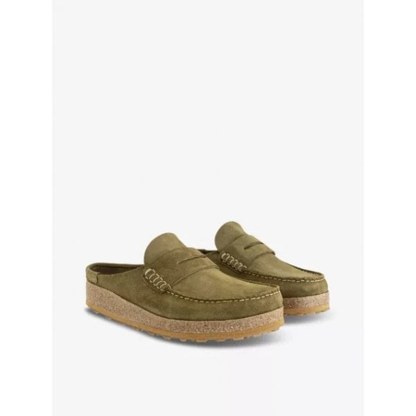 Unisex Naples Clogs in Pine Green Suede