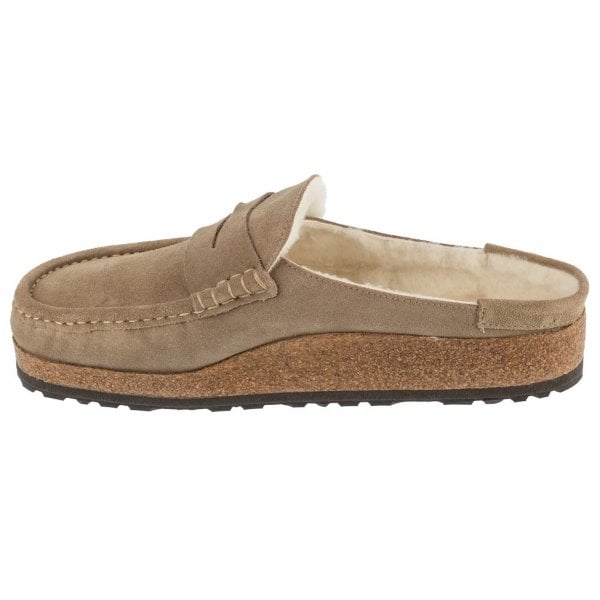 Unisex Naples Shearling in Taupe Suede