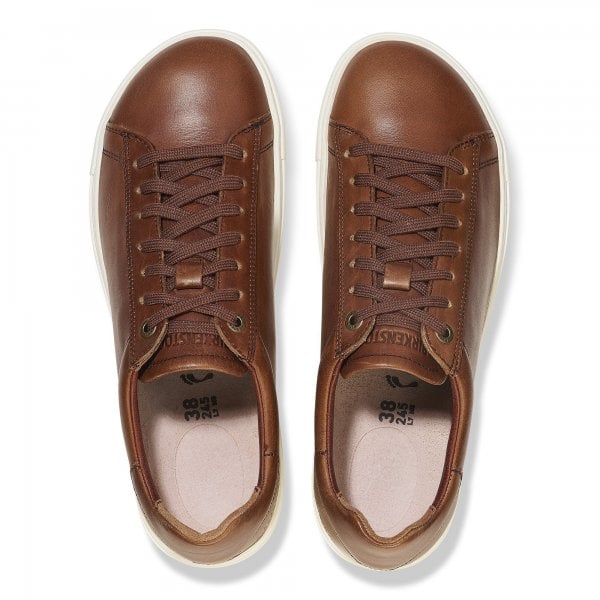 Womens Bend Low Trainer in Cognac Leather Narrow