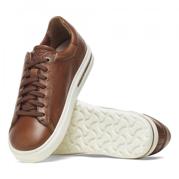 Womens Bend Low Trainer in Cognac Leather Narrow