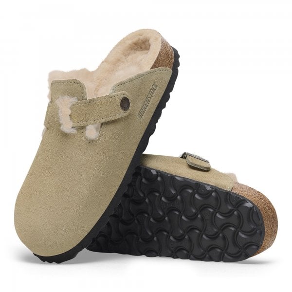 Womens Boston Shearling Lined in Taupe Suede