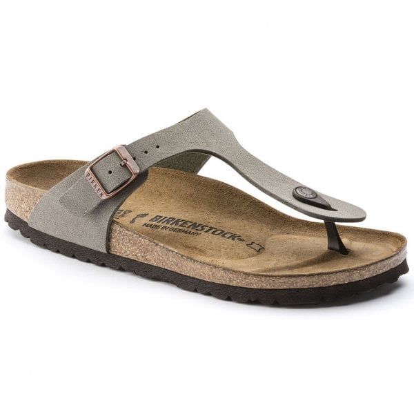 Womens Gizeh Birko Flor Nubuck Regular Fit Sandal in Stone