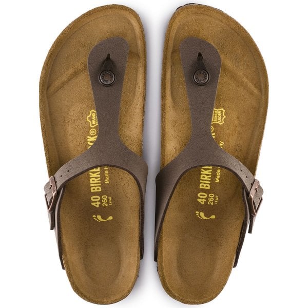 Womens Gizeh Birko Flor Nubuck Regular Fit Sandal in Mocha