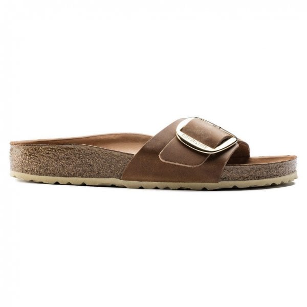 Womens Madrid Big Buckle Oiled Leather in Cognac