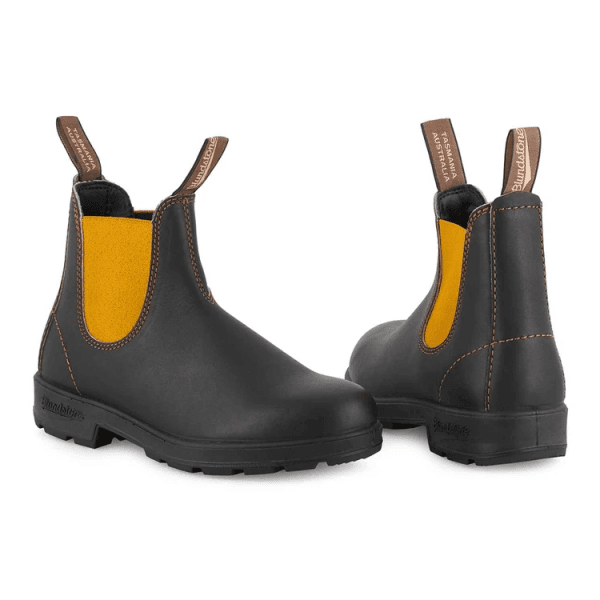 Womens 1919 Leather Boot in Brown/Mustard